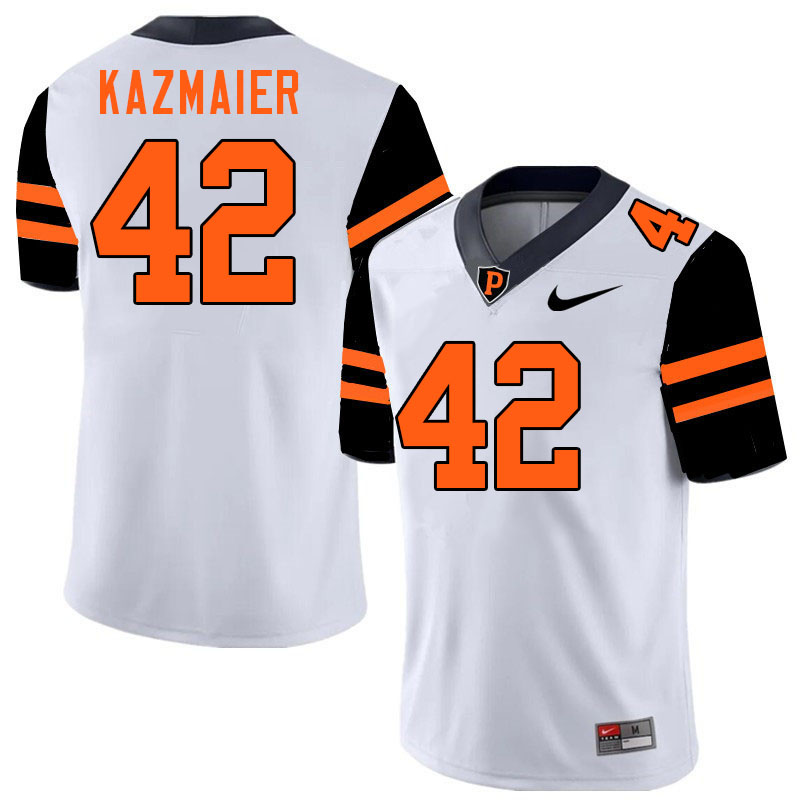 Princeton Tigers #42 Dick Kazmaier College Football Jerseys,Uniforms Stitched-White